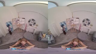 Teen Blonde Freya Mayer Is Willing To Do Anything For Making An Art Sale VR Porn
