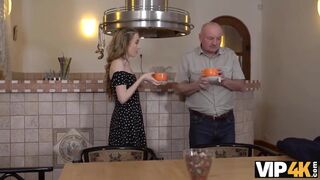 Latvian girl Jessi Empera is humped by her own father-in-law