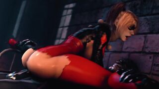 Harley Quinn fucked by a big cock while the joker watches