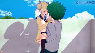 Himiko Toga and Izuku Midoriya have deep fucking behind the stairs. - My Hero Academia Hentai