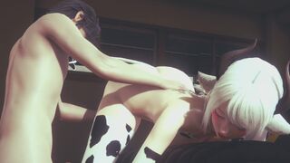 Beautiful Cow Costume - Hentai - (Uncensored)