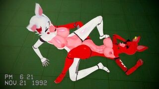 Five Nights at Freddy's Inspired - Lesbian Mangle x Foxy - Hentai