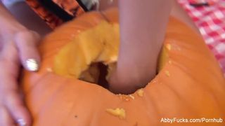 Abigail Mac Masturbates with a Pumpkin