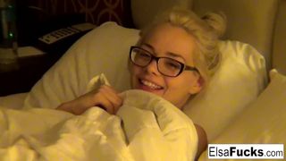Best of Elsa Jean - Elsa Shows off her Hotel Room and her Pussy