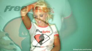 Gorgeous Pornstar Britney Teases in her FreeOnes Shirt