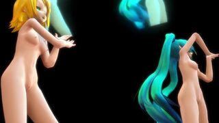 [MMD] Tda Miku and Rin Womanizer [R-18]