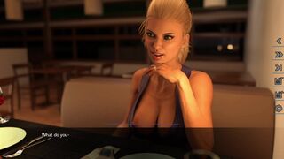 Beautiful Blonde MILF Mistress Sucks Her Amazing Lips Cock Under the Table Dreams of Desire