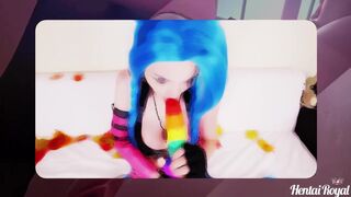 [HENTAI] JINX FUCKS HER PUSSY WITH MONSTER TOY UNTIL SHE CUMS