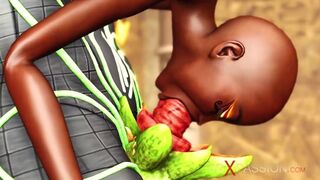 3DXPassion - Anubis fucks hard a sexy slave ebony in an egyptian temple