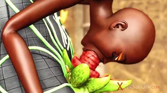3DXPassion - Anubis Fucks Hard A Sexy Slave Ebony In An Egyptian Temple