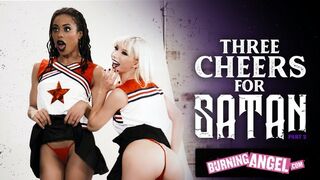 Burning Angel - Cheerleaders Kenzie Reeves & Kira Noir Get Destroyed By The Football Team Leader