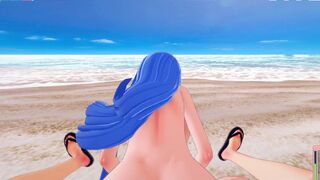 3D/Anime/Hentai, Sekai Saikou no Ansatsusha: Maha gets fucked for the first time on the beach!! POV