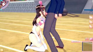 【エロゲーコイカツ！】VTuberキズナアイその3 仁王立フェラ特化版3DCG巨乳アニメ動画(バーチャルYoutuber)