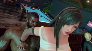 blacked: tifa lockhart's unforgettable cheating against cloud - barret's monster bbc fuck creampie!
