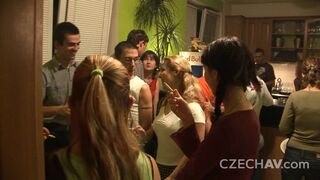Czech Mega Swingers - Sensual angel is sucking a large penis on the sex party