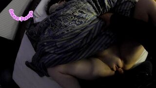 The sleepy girlfriend woke up in the middle of the night with the pleasure of her boyfriend POV