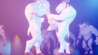 Furry fucked in a circle by horsecock | double anal