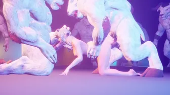 Furry Fucked In A Circle By Horsecock | Double Anal
