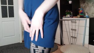 Try on haul pantyhose without panties