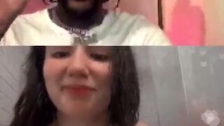 WHITE GIRL GROUPIE PUTS ON A SHOW FOR RAPPER GOLD GAD ON INSTAGRAM LIVE