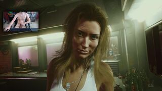 Cyberpunk 2077 - Sex Scene with prostitutes - Streamer forgot to turn off his camera -Big Dick Twink