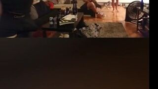 Periscope. Blowjob in front of the boy's father