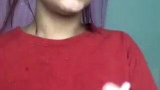 Pretty latina with braces teasing on Periscope