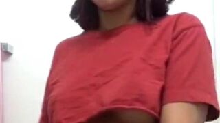 Pretty latina with braces teasing on Periscope