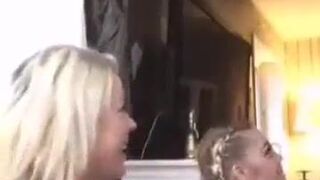 Swedish blondes flash on periscope