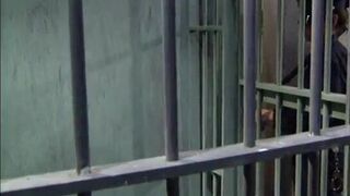 Policewoman licking horny teen in jail