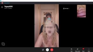 HOT Mature MILF Blows & Shags Pizza Man, While on Skype Call to hubby!  British Amateur Cuckold x