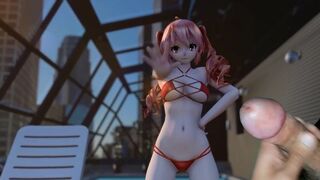 [MMD] Masturbating to cute anime girl (Cum Tribute #43)