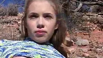 Premium GFs - Sexy Little April Plays With Her Young Pussy Clothed