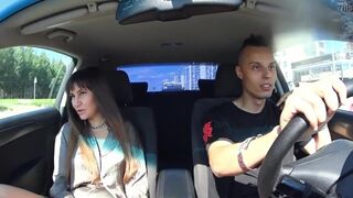 FAKE TAXI WITH A GIRL FROM EXCORT