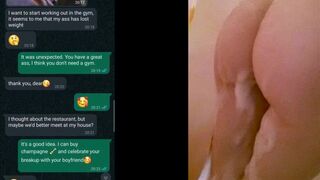 After chatting in whatsapp, I fucked a porn model, she broke up with a guy