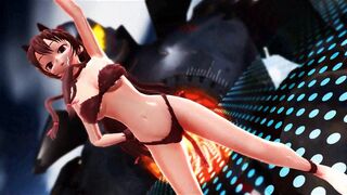 [MMD] Zigg Zagg - Sena & Yozora neko Style [R-18]