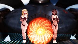 [MMD] Zigg Zagg - Sena & Yozora neko Style [R-18]