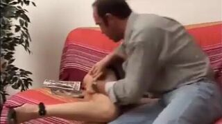 sex in Italian family - daughter does blowjob to her father