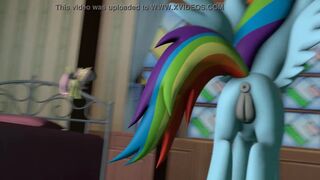 SFM Rainbow Dash Anal Vores Fluttershy While Twilight Licks Her Asshole 3d