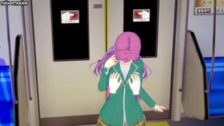 Vampire Moka Akashiya In The Train! Rosario + Vampire Public Hentai Uncensored!