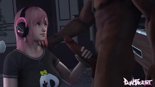 [3D HENTAI] Pink Hair Gamer Girl fuked