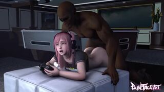 [3D HENTAI] Pink Hair Gamer Girl fuked