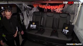 HALLOWEEN Jasmine Jae Big Tits British Cop Fucks In The Backseat