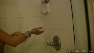 Sexy Big Titted Chick Recorded Inside Shower By BF