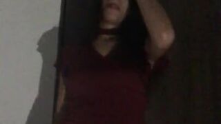 My cousin's bitch sends me a video dancing and showing her vagina