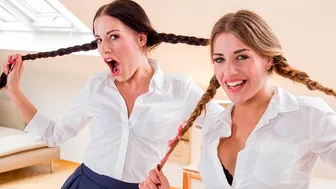 Analized - Dellai Twins Turn Admirer into Human Fuck Puppet