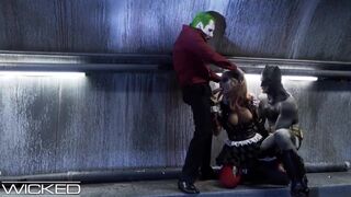 Harley Quinn Fucks Joker & Batman