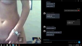Rich and beautiful babe on Skype loves my cock