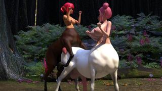 Amy's Big Wish - Centaur Things Part 1 of 2 - A Futanari Centaur Learns How To Breed From A Trainer!