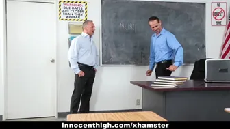 Innocent High - School Girl Fucks Both Her Teachers